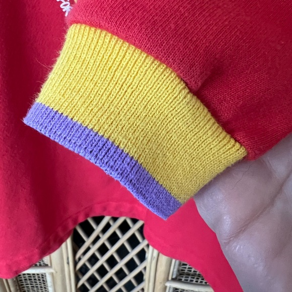 Guess Vintage 1990s Knitwear Goes Mad For Plaid Mock Neck Sweatshirt - Picture 4 of 8